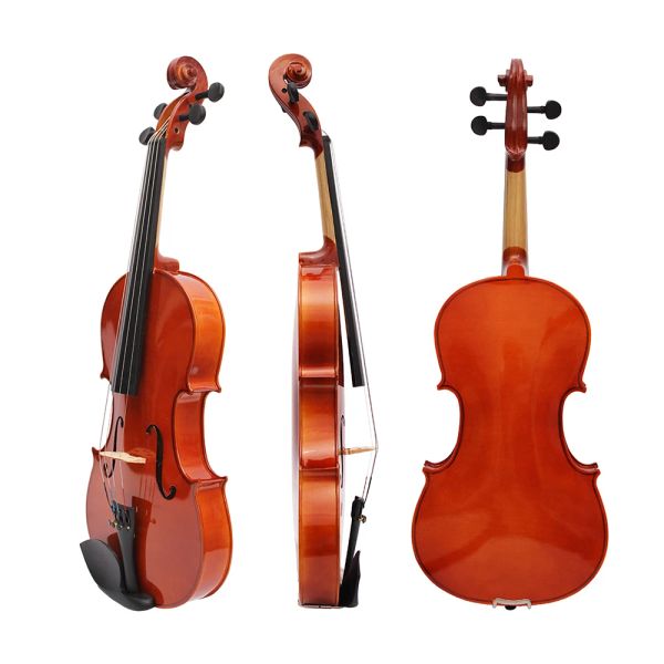 Violín de alta calidad, Viola de tamaño completo, Viola de arce macizo, diapasón de imitación de ébano con estuche, puente de arco, colofonia y cuerdas