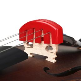 Violin mute parte silenciador de goma para 4/4 3/4 1/2 accesorios de práctica de violino colorido