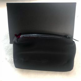 vip counter gift C fashion Black zipper bag elegante smartCC estuche cosmético de belleza bolsa organizadora de maquillaje de lujo con caja de regalo negra