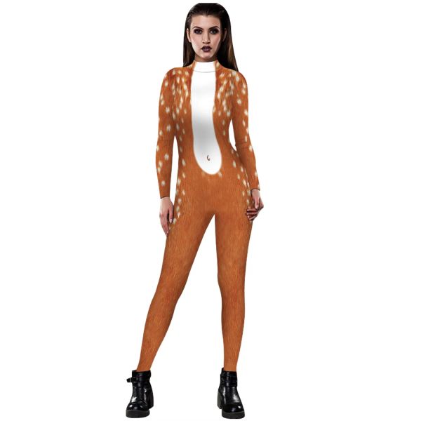 Trajes de cosplay de moda VIP leopardo 3D impresión animal zentai snake bodysuit traje de traje