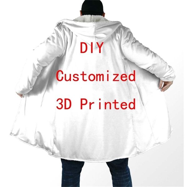 VIP Link Drop Tops DIY Moda impresa Moda Invierno Mujeres Mujeres con capucha Capas de viento Unisex Unisex Casual Warm Aceque 220714