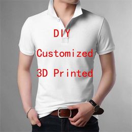 VIP Link Drop Tops DIY 3D Gedrukt Polo Shirt Summer Streetwear Top Mouwloze T -usex US -maat 220714
