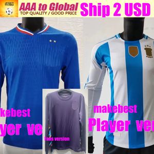 2024 manches longues 24 25 maillot de football de l'équipe nationale MBAPPE MeSSIe fans version joueur COPA America maillots de football coupe euro