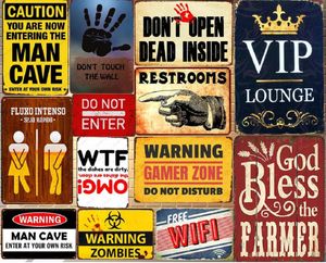 VIP Lounge Tin Plate Sign Metal Peinture Home Decor Wall Art Auto Shop Garage Pub Cafe Matal Craft Bar Peintures Murales Plaques De Fer Autocollants Taille 30x20cm