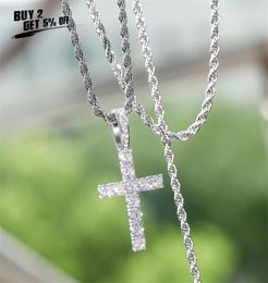 VIP Pico Harvey croix pendentif collier Micro pavé AAA cubique zircone pierres pour cadeau Hip Hop bijoux 2106163343998