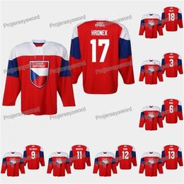 VipCeoMit República Checa Filip Hronek 2019 IIHF World Championship Jersey Radko Gudas David Musil David Sklenicka Michal Moravcik Jakub Vrana Jerseys