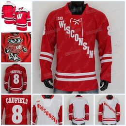 VipCeoMitNess NCAA Wisconsin Badgers Hockey Jersey Cole Caufield Robbie Beydoun Linus Weissbach Dylan Holloway Ty Pelton-Byce Roman Ahcan Cameron Ty Ember