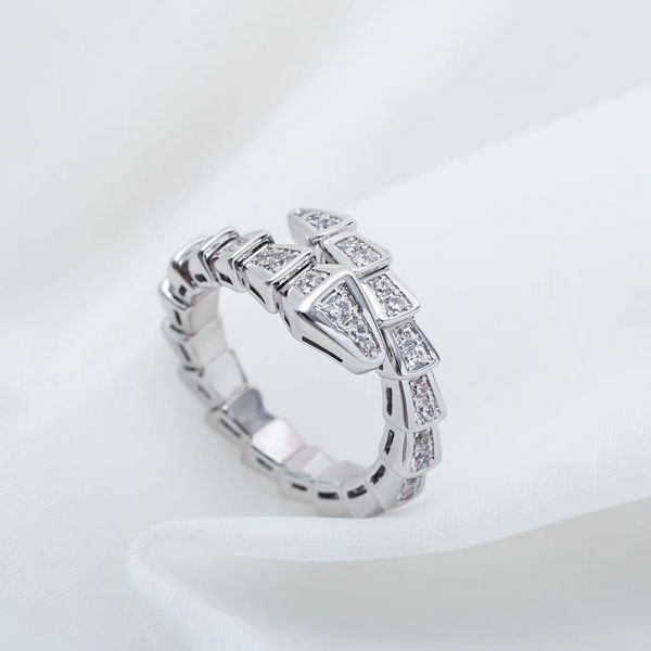 Anillo de serpiente Viper Anillo de diamante abierto Anillos unisex de acero de titanio de 16 estilos para hombres y mujeres Parejas Moda Nunca se desvanecen Accesorios de joyería