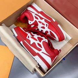 Virgil Diseñador Entrenador Zapatos casuales Denim Becerro Amantes Zapatilla de deporte de cuero Abloh Blanco Verde Rojo Azul Letra Superposiciones Plataforma Baja para hombre para mujer Zapatillas planas F3