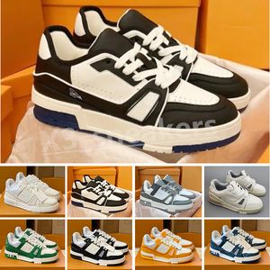 Virgil Designer Trainer Casual Chaussures Denim Calfskin Lovers Cuir Sneaker Abloh Blanc Vert Rouge Bleu Lettre Superpositions Plate-forme Faible Hommes Femmes Baskets Plates X19