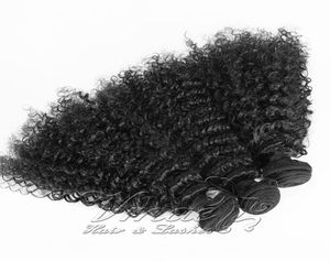 Virgin Afro Kinky Curly Curls Coily Extensions de cheveux humains Mongol Remy Trame 3 Bundles 3A 3B 3C Curly Weaves Cuticule alignée pour 3203028