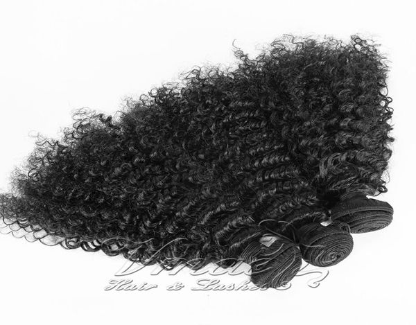 Virgin Afro Kinky Curly Curls Coily Extensiones de cabello humano Mongol Remy Trama 3 paquetes 3A 3B 3C Tejidos rizados Cutícula alineada para 9113197