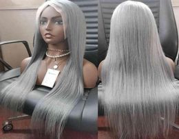 Девственные бразильские цветные прозрачные HD передние серые глубокие волны серые человеческие волосы фронтальные кружевные парики для чернокожих женщин17228387948849