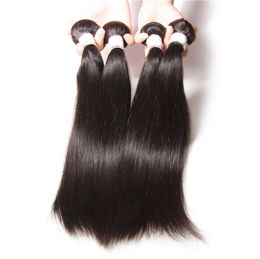 Irina Virgin Braziliaanse Silky Straight Hair Weven Goedkope Braziliaanse Menselijke Hair Extensions 4 Stks Partij Bundels Haar Werksen