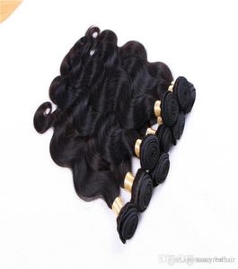 Virgin Hair Body Wave onbewerkte mensenhaar Peruaanse Maleisische Maleisische Indiase Cambodjaanse golf 6 bundels weeven 60gr One Piece DHL4911648