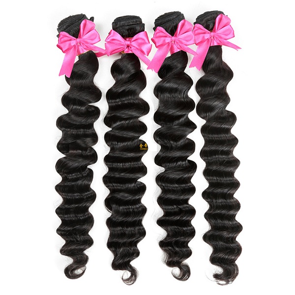 Virgin Hair human Grade A Female loose deep hair curtain with natural color