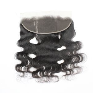 7A Virgin Body Wave Lace Frontale Sluiting Menselijk Haar Braziliaanse Kant Fronts 13 * 4 1b Middendeel Peruviaanse Kant Frontals Hair 8 