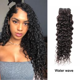 Virgin Weave Wefts 3/4 Bundles 10-26inch Brazilian Remy Human Straight Body Loose Deep Wave Paquetes de onda de trama doble