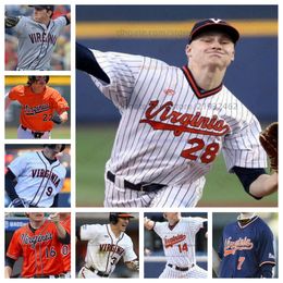 Camiseta de béisbol de Virginia, todas cosidas, camisetas personalizadas para hombre y mujer, Tristan Head, Bobby Whalen, Owen Coady, Antonio Perrotta, Eric Becker, Ethan Anderson, Joe Savino