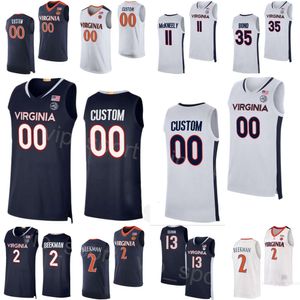 Virginia Basketball College 34 Jacob Groves Jerseys Université 11 Isaac McKneely 35 Leon Bond III 13 Ryan Dunn 0 Blake Buchanan 2 Reece Beekman Team Mans Youth Woman