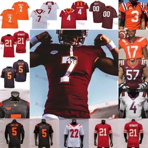 Virginia Tech Hokies Football Jersey Grant Wells Ali Jennings Nasir Peoples Michael Vick Tyrod Taylor Bruce Smith Kyron Drones Bhayshul Tuten Malachi Thomas