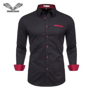 Visada Jauna 100 Coton High Quality Mens Shirt grande taille à manches longues Vêtements masculins surdimensionnés Vintage 240409