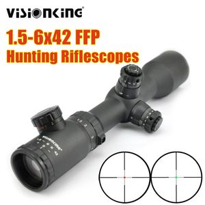 Visionking 1.5-6x42 Tactical Riflescope Long Range Hunting Rifle scopes Spotting Optische Llluminated Optic Bezienswaardigheden Scope caza jacht accessoires