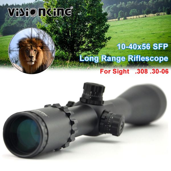 Lunette de visée optique Visionking 10-40x56 Red Dot Riflescope Sight Spyglass caza Scope Tactical Hunting lunettes scope