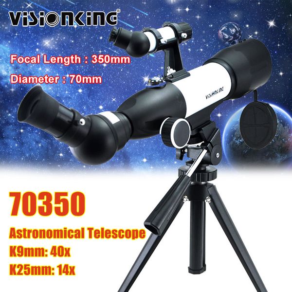 Visionking 120x professionelles astronomisches Teleskop für den Weltraum, Monokular, 70 mm Okular, leistungsstarkes Fernglas für Star Camping 70350