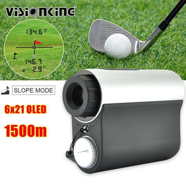 Visionking 6x21 Télémètre laser OLED Télémètre de golf Télémètre laser Mesure de distance Compteur de distance 1500m Télémètre de golf pour télescope de sport