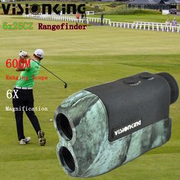 VisionKing 6x25 Laser Rangefinder 600m Afstandsmeter Meting FMC Dak Monoculaire Outdoor Hunting Golf Range Finder Telemeter Telescope