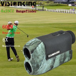 Visionning 6x25 Laser Ragette de portée 600m Distance Metheter Mesure FMC Roof monoculaire de chasse d'extérieur Télescope Télescope de recherche de golf de golf