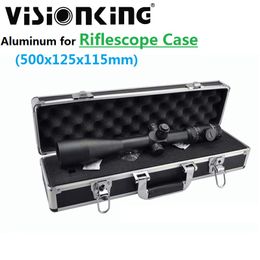 Visionking, estuche rígido de aluminio de alta calidad de 500x125x115mm para caja de equipo para mira telescópica, maleta para mira telescópica de gran capacidad, cajas para mira telescópica