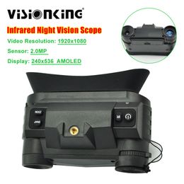 VisionKing Infrarood Night Vision Binoculars Goggles -apparaat voor jachtcamping Telescoop Zoomende hoofd gemonteerde nachtzicht scope