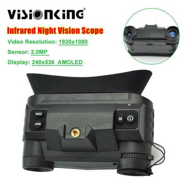 Visionking Infrarouge Vision Nocturne Jumelles Lunettes Dispositif pour Chasse Camping Télescope Zoom Tête Montée Vision Nocturne Portée