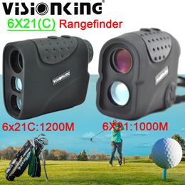 VisionKing Mini 6x21 Portable Laser Range Finder 1000m 1200m Afstandsmeter Digitale jachtgolfmeting Monoculaire telescoop