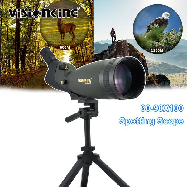 Visionking 30-90x100 Puissante Longue-Vue Zoom Télescope Spyglass FMC BAK4 Prisme Étanche Starscope Jumelles Monoculaires pour Cible