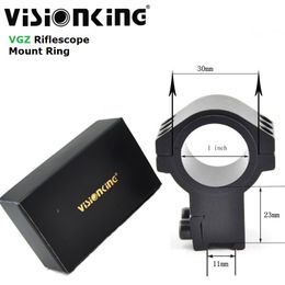 Visionking Antichoc 25,4 mm 30 mm Lunette de visée Montage en aluminium Anneaux de montage de 11 mm de haut Guide de visée optique pour rail de tube Cal 223 .308 .50