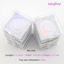 Visofree 102030 Piezas 3D Eyelash Embalaje de cajas de pestañas brillantes Mayas Mank Mink 25 mm Fisas Faltas Pathes Bulk 240318