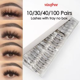 Visofree 30/40/100 paires de cils en vrac vison cils 3D vison faux cils 100% sans cruauté cils dramatiques 25mm 5D cils 240119