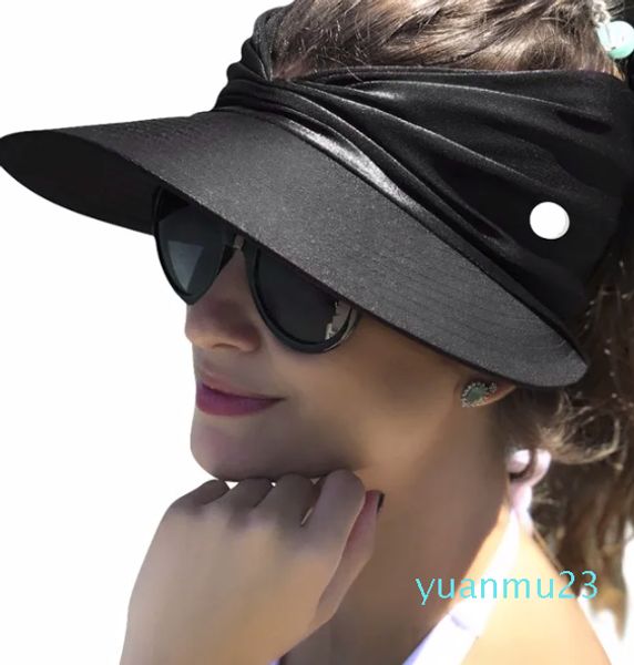 Sombrero de visera Sombrero flexible para adultos para mujeres Anti-UV de ala ancha Gorras de viaje Moda Playa Verano Sombreros de protección solar