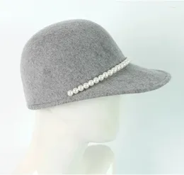 Visières 202401-yk-2509263 japon Ins Chic hiver laine perle dame casquette de Baseball équestre femmes chapeau