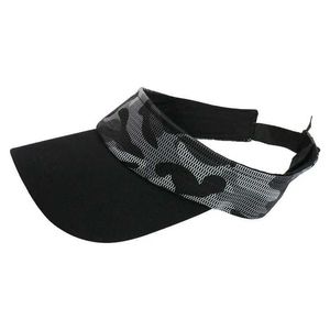 Visors Ball Caps Camo Summer Mesh Visor hoeden voor wandelen Running Sun beschermde heren Visor Cap Blue Gray 240412