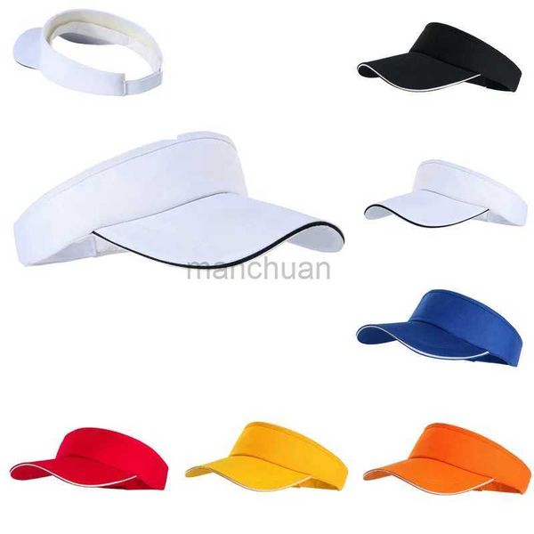 Visors Capas de pelota Hat de copa vacía Men y mujeres Sports Sports Tennis Cap No Top Visor Tennis Beach Beach Sports 24412