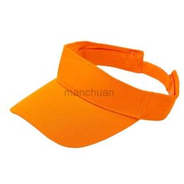 Visors Capas de pelota Hombres protegidos de verano Mujeres Visors Gat 100% Algodón Sol Visor Viaje Sport Tennis naranja rosa blanco gris rojo azul azul 24412