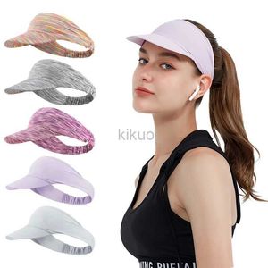 Visors Ball Caps Summer Sun Visor Hoofdband Ademblage Sport Cap Women Fashion Sunshade Sweat Absorberen Snel droog fietsen Running Caps 240412