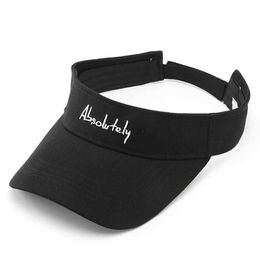 Visors Ball Caps Sun Visor Cap pour hommes Médiennes Place Pish Pool Head Visors avec texte Black Rose Blanc Broiderie vierge Design ordinaire 240412