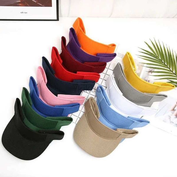 Visors Ball Caps Tennis Visor Cap solide Vide Top Cotton Cotton Caps Visors For Women Baseball Chapeaux de base Sports extérieurs Gorro Con Visera DropShipping 240412