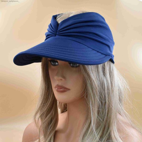 Viseras Sombrero de playa para mujer Primavera/Verano Nuevo sombrero Sombrero para el sol Mujeres Deportes al aire libre Tapa vacía negro blanco C Sombrero de playa multicolor L231219