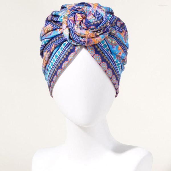 Visières Beanie Cap Twisted High Elasticity Headscarf Bohemian Women African Knot Head Wrap